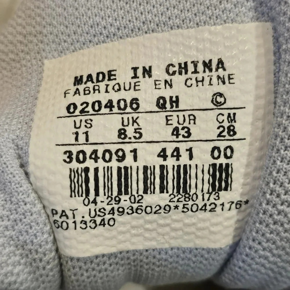 Nike 2002 #304091 Light Blue White Wmns Sz 11 Mns Sz 9.5 - Picture 13 of 14